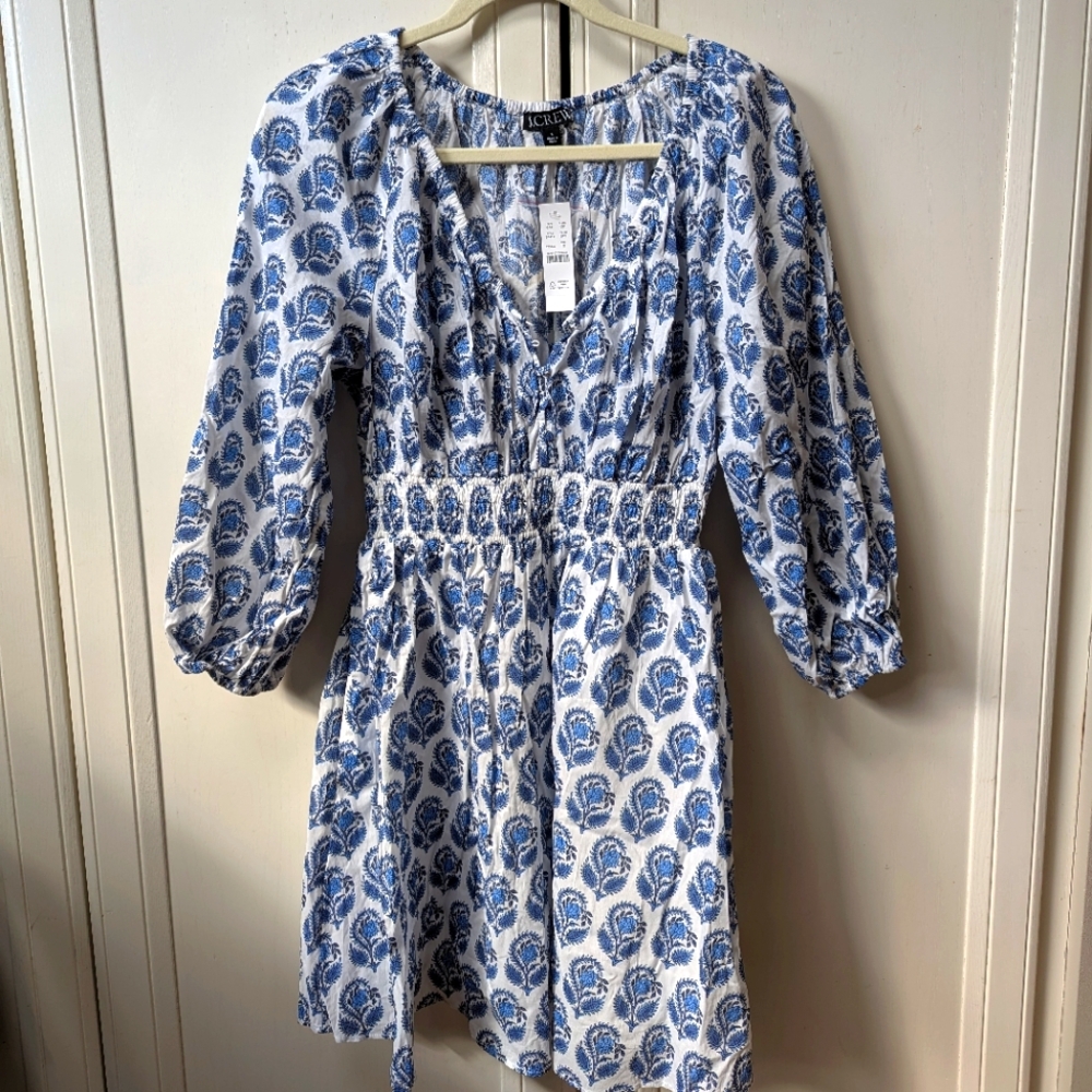 J Crew Bouquet Floral Indian Block Dress
